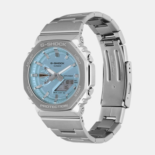 G-Shock Men Quartz Blue Dial Analog-Digital Stainless Steel Watch G1613
