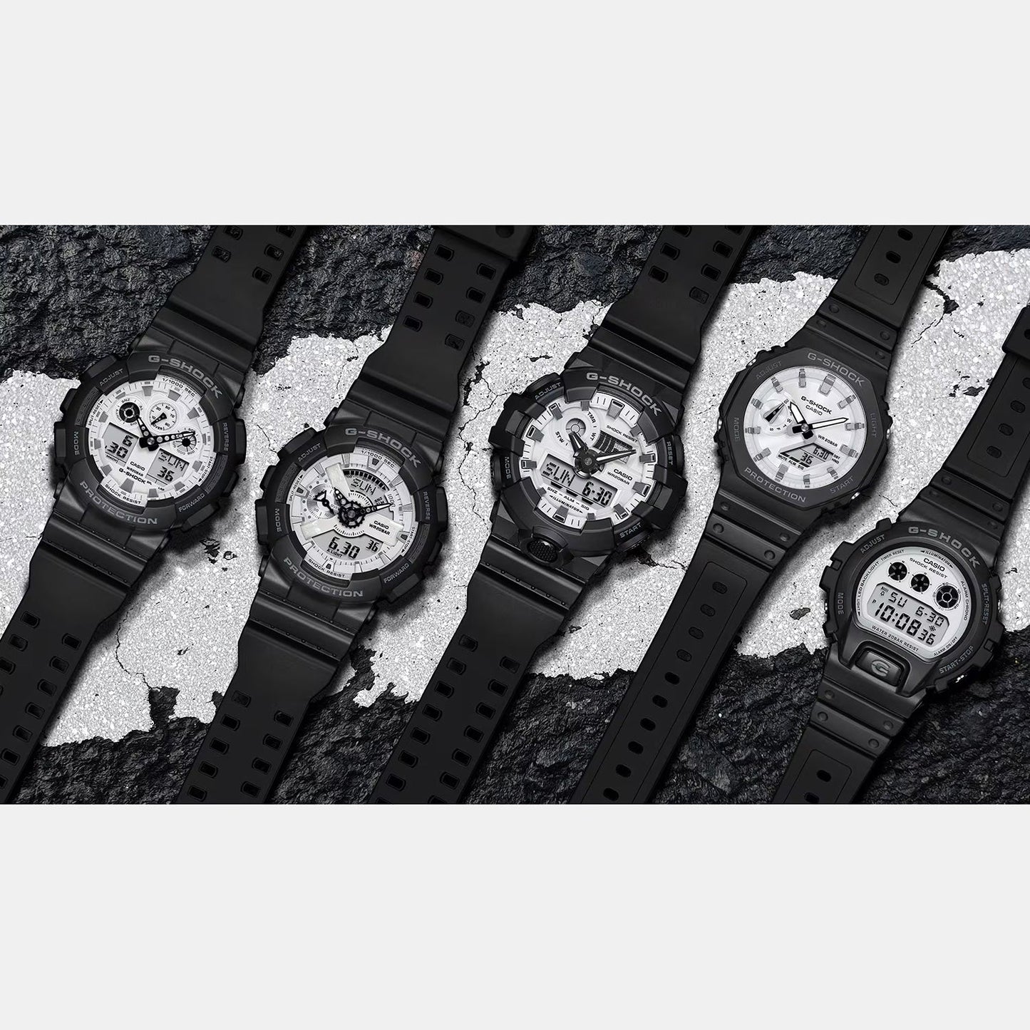 G-Shock Men Quartz White Dial Analog-Digital Resin Watch G1635