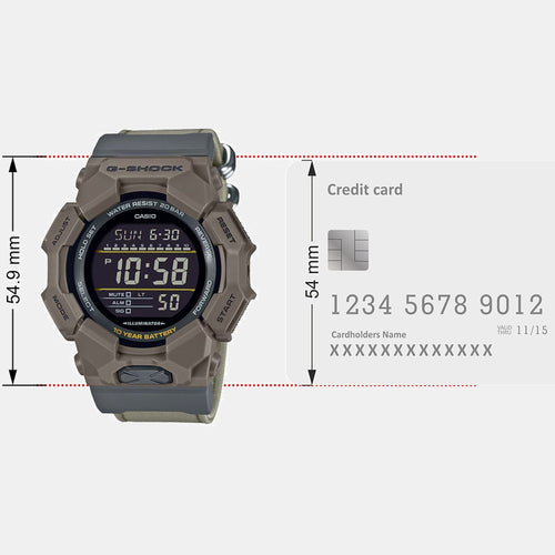 G-Shock Men Quartz Black Dial Digital Fabric Watch G1672