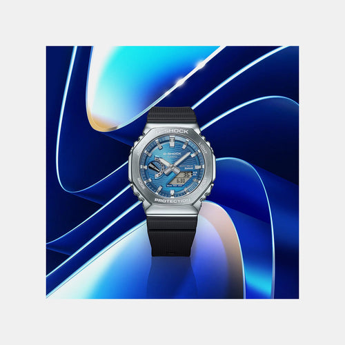 G-Shock Men Quartz Blue Dial Analog-Digital Resin Watch G1734