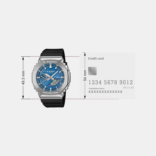 G-Shock Men Quartz Blue Dial Analog-Digital Resin Watch G1734