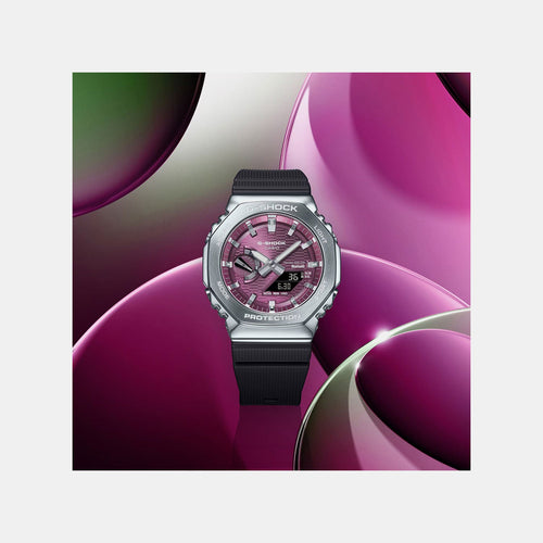 G-Shock Men Quartz Wine Dial Analog-Digital Resin Watch G1735