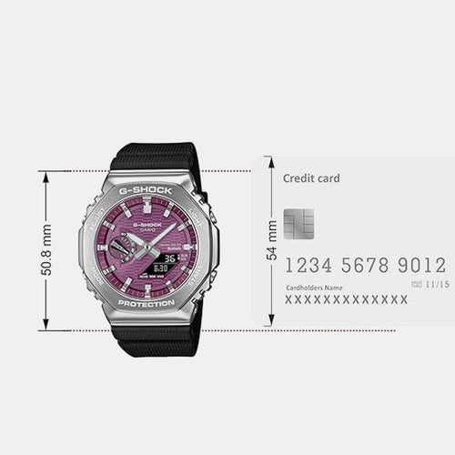 G-Shock Men Quartz Wine Dial Analog-Digital Resin Watch G1735