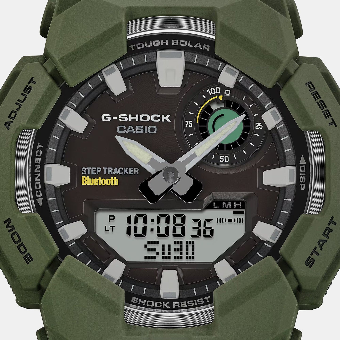 G-Shock Men Solar Green Dial Analog-Digital Resin Watch G1756