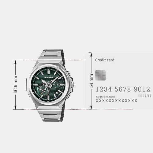 G-Shock Men Solar Green Dial Chronograph Stainless Steel Watch G1772