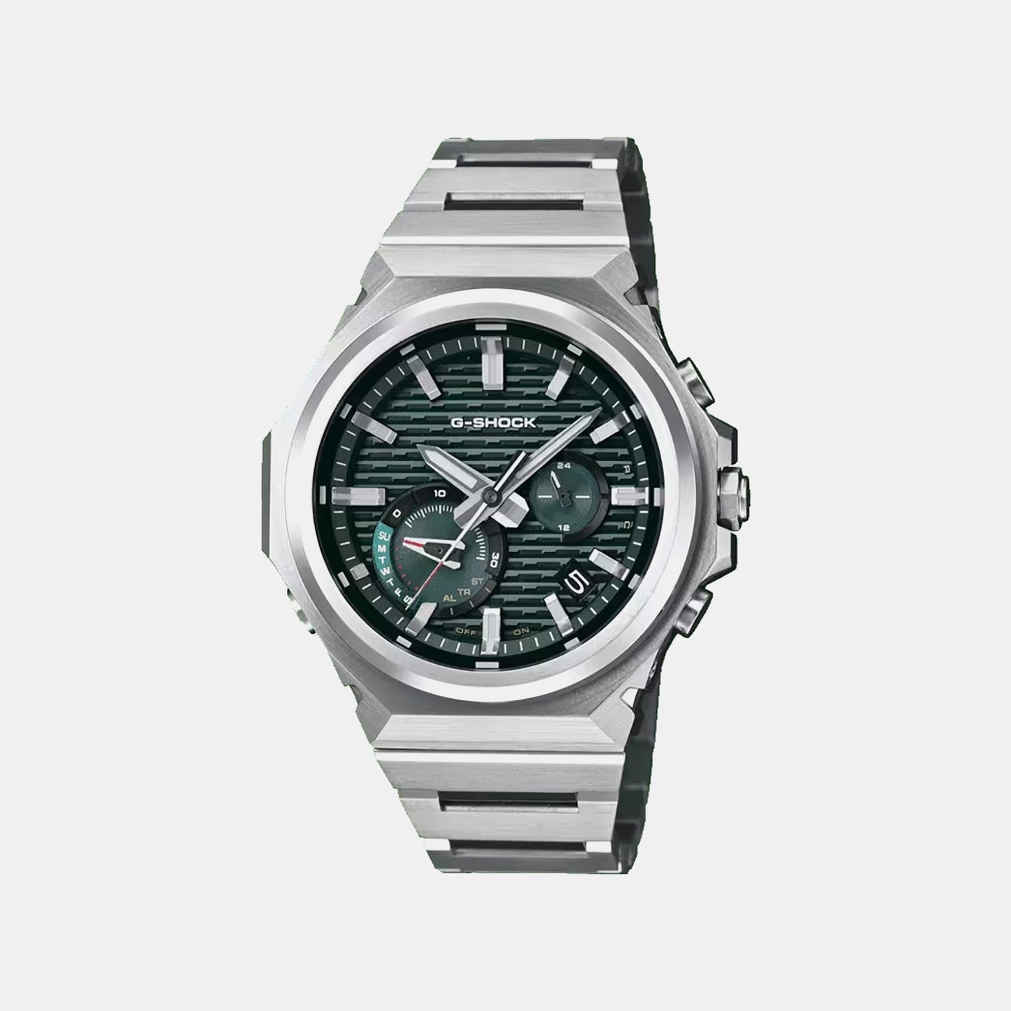 G-Shock Men Solar Green Dial Chronograph Stainless Steel Watch G1772