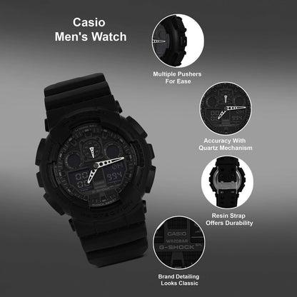 G-Shock Men Quartz Black Dial Analog-Digital Resin Watch G270