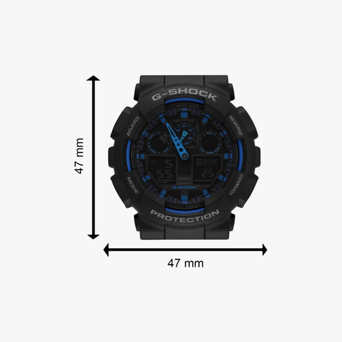 G-Shock Men Quartz Blue Dial Analog-Digital Resin Watch G271