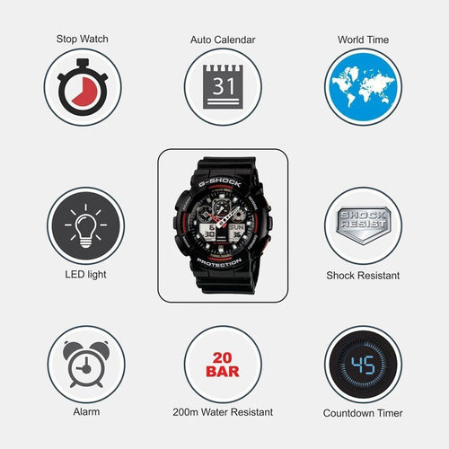 G-Shock Men Quartz Black Dial Analog-Digital Resin Watch G272
