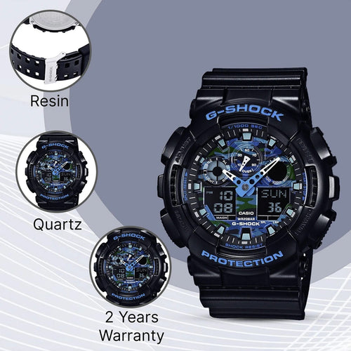 G-Shock Men Quartz Black Dial Analog-Digital Resin Watch G625