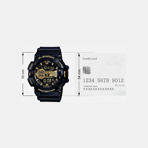 G-Shock Men Quartz Gold Dial Analog-Digital Resin Watch G651