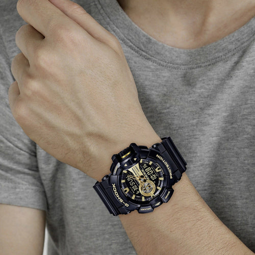 G-Shock Men Quartz Gold Dial Analog-Digital Resin Watch G651