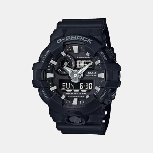 G-Shock Men Quartz Black Dial Analog-Digital Resin Watch G715