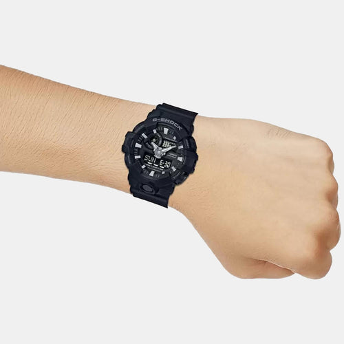 G-Shock Men Quartz Black Dial Analog-Digital Resin Watch G715