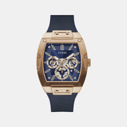 Gt Phoenix Men Quartz Blue Dial Multi-Function Leather Watch Gw0202G4