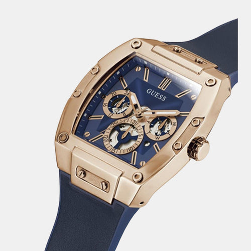Gt Phoenix Men Quartz Blue Dial Multi-Function Leather Watch Gw0202G4