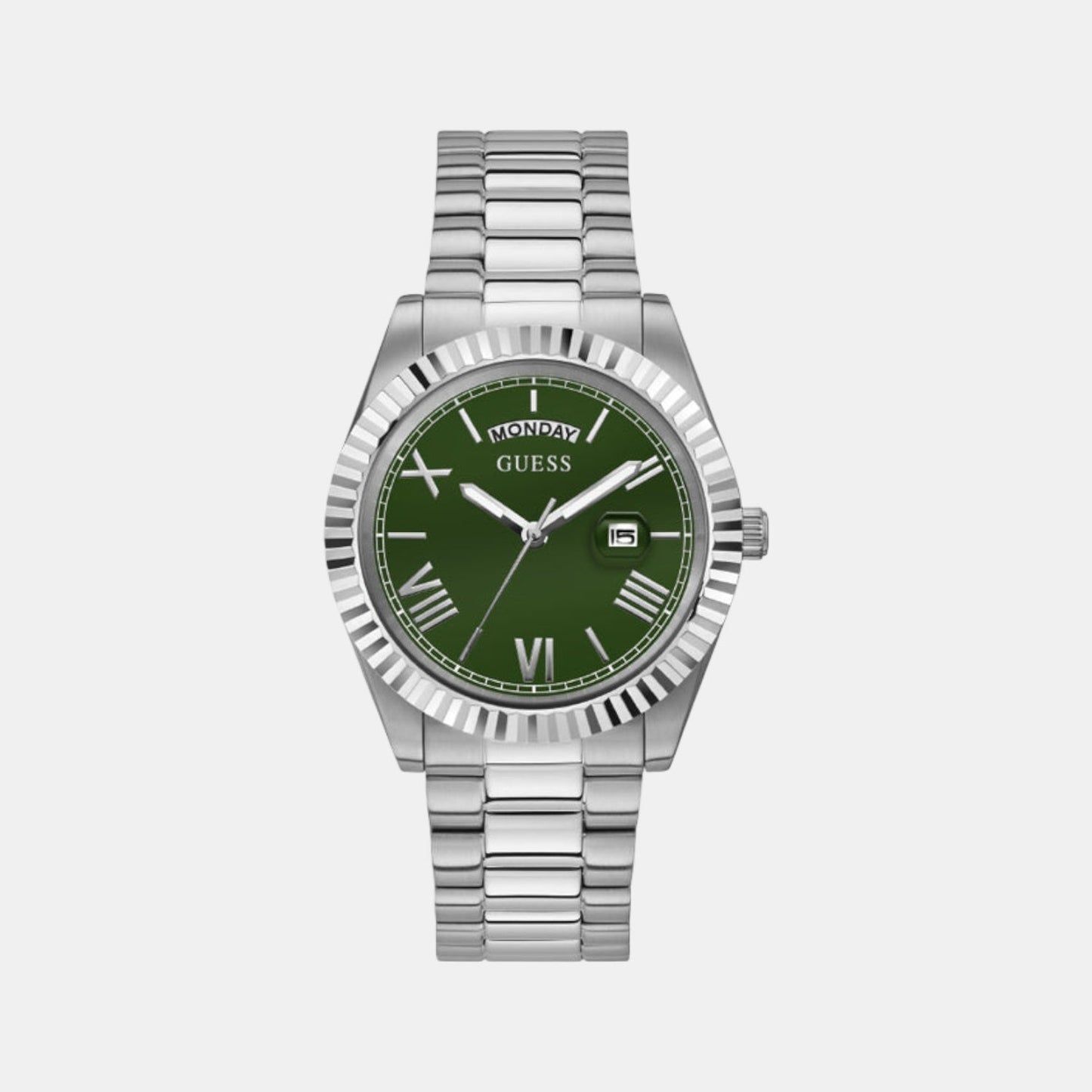 Gd Connoisseur Men Quartz Green Dial Analog Stainless Steel Watch Gw0265G10