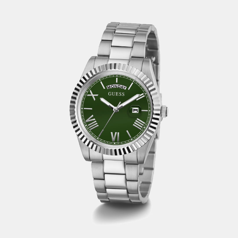 Gd Connoisseur Men Quartz Green Dial Analog Stainless Steel Watch Gw0265G10