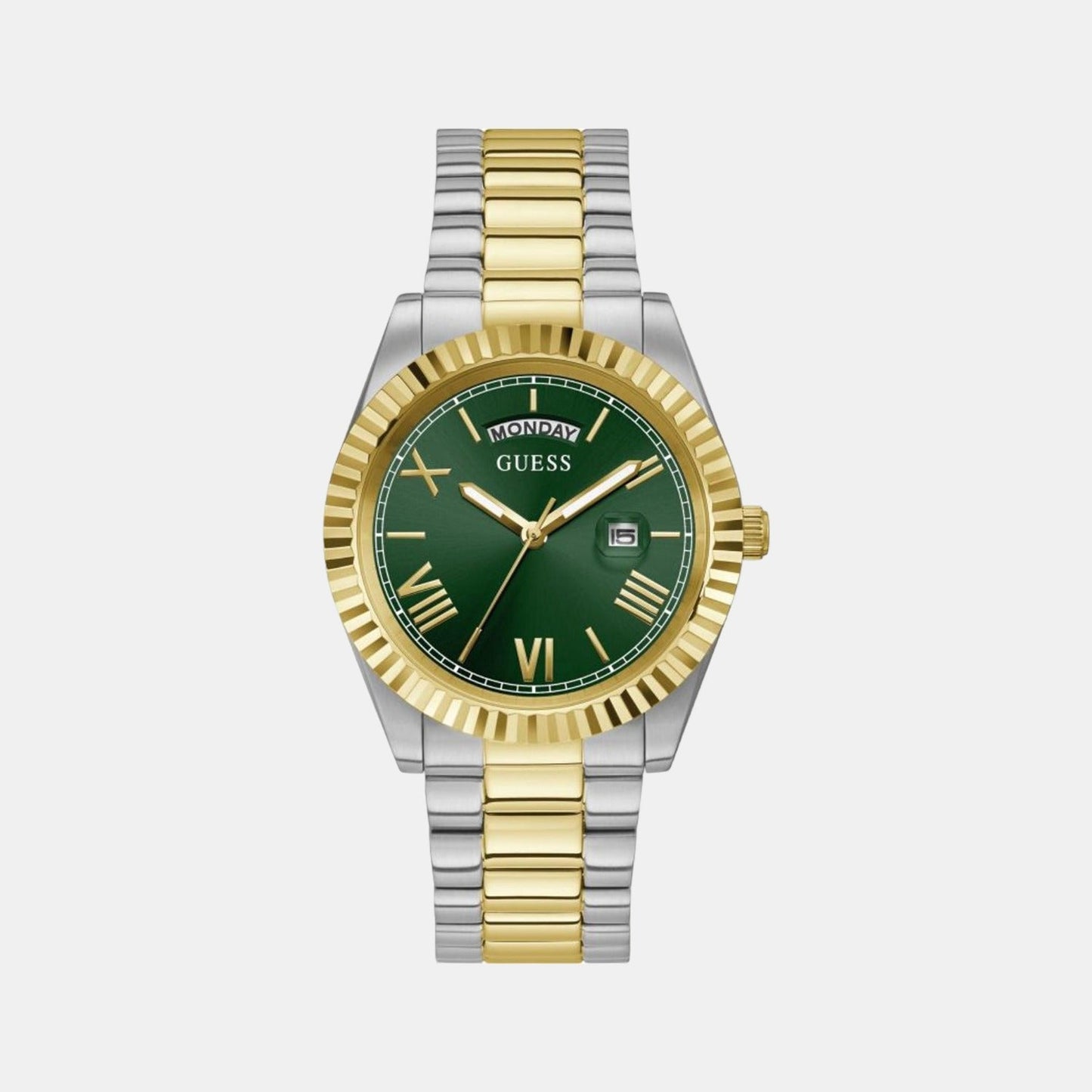 Gd Connoisseur Men Quartz Green Dial Analog Stainless Steel Watch Gw0265G8
