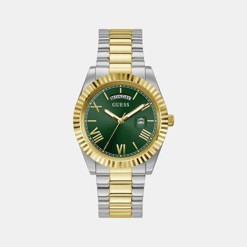 Gd Connoisseur Men Quartz Green Dial Analog Stainless Steel Watch Gw0265G8