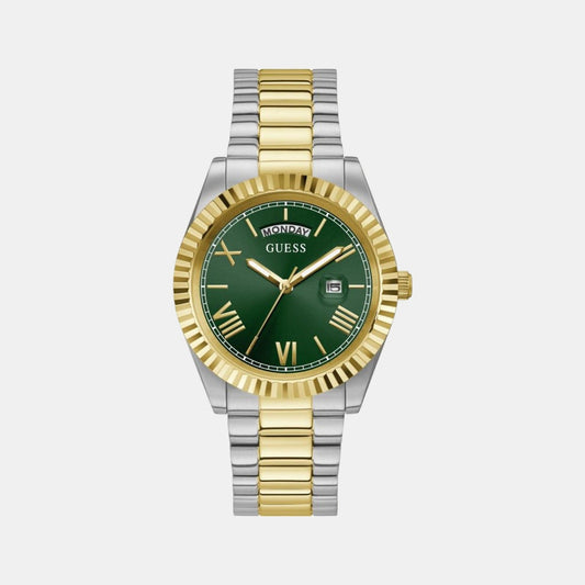 Gd Connoisseur Men Quartz Green Dial Analog Stainless Steel Watch Gw0265G8