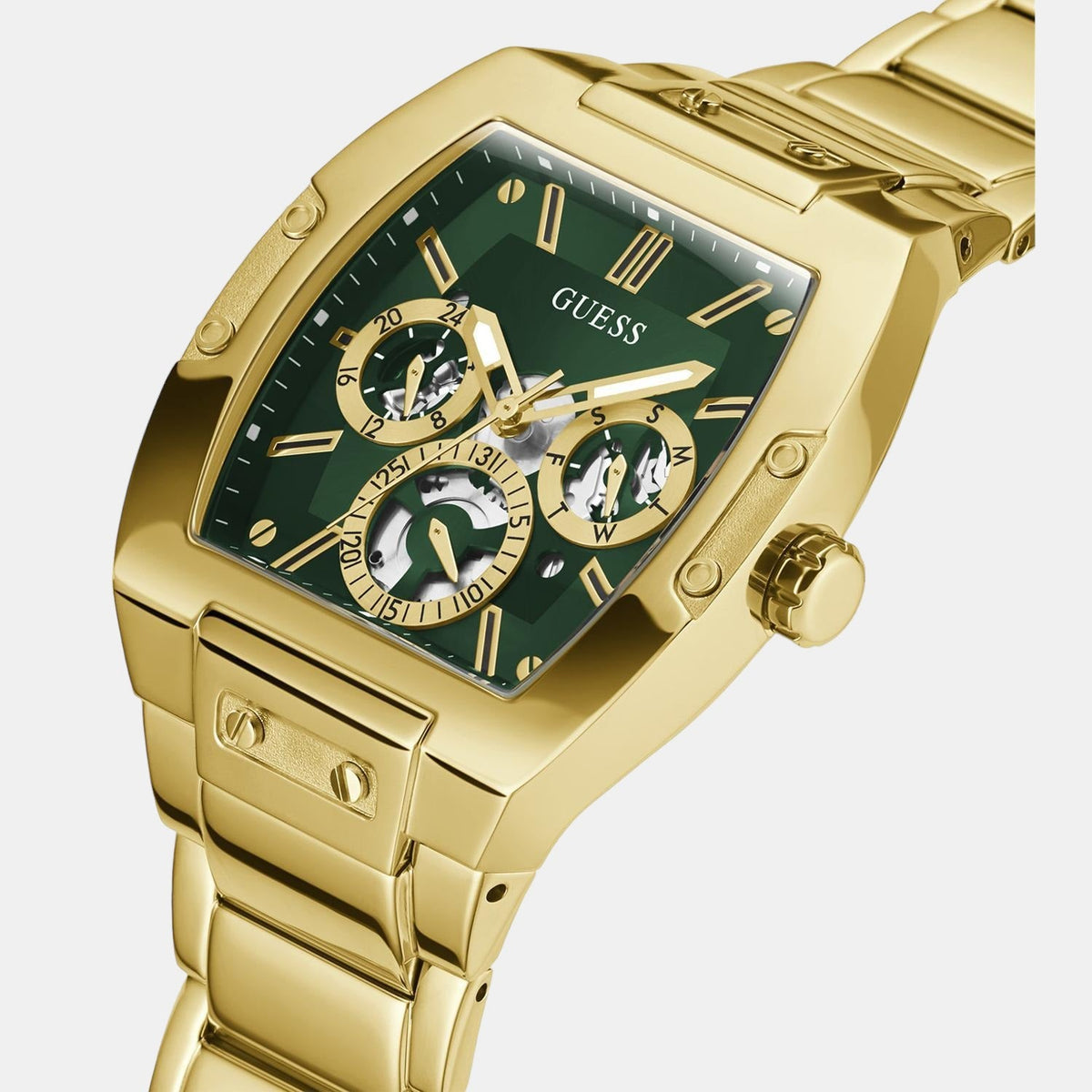Gt Phoenix Men Quartz Green Dial Multi-Function Stainless Steel Watch Gw0456G3