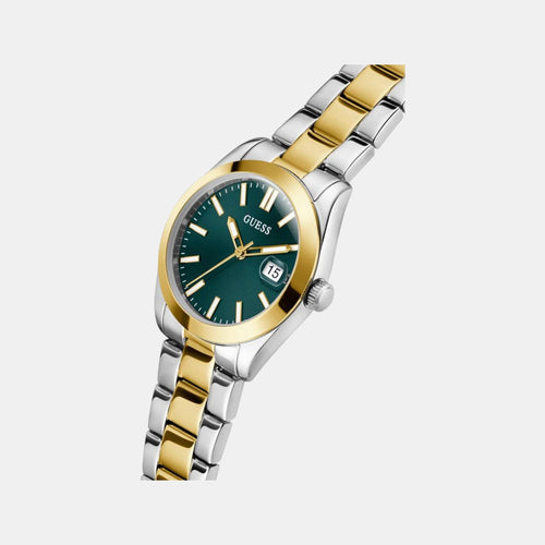 Gd Alice Women Quartz Green Dial Analog Stainless Steel Watch Gw0934L3