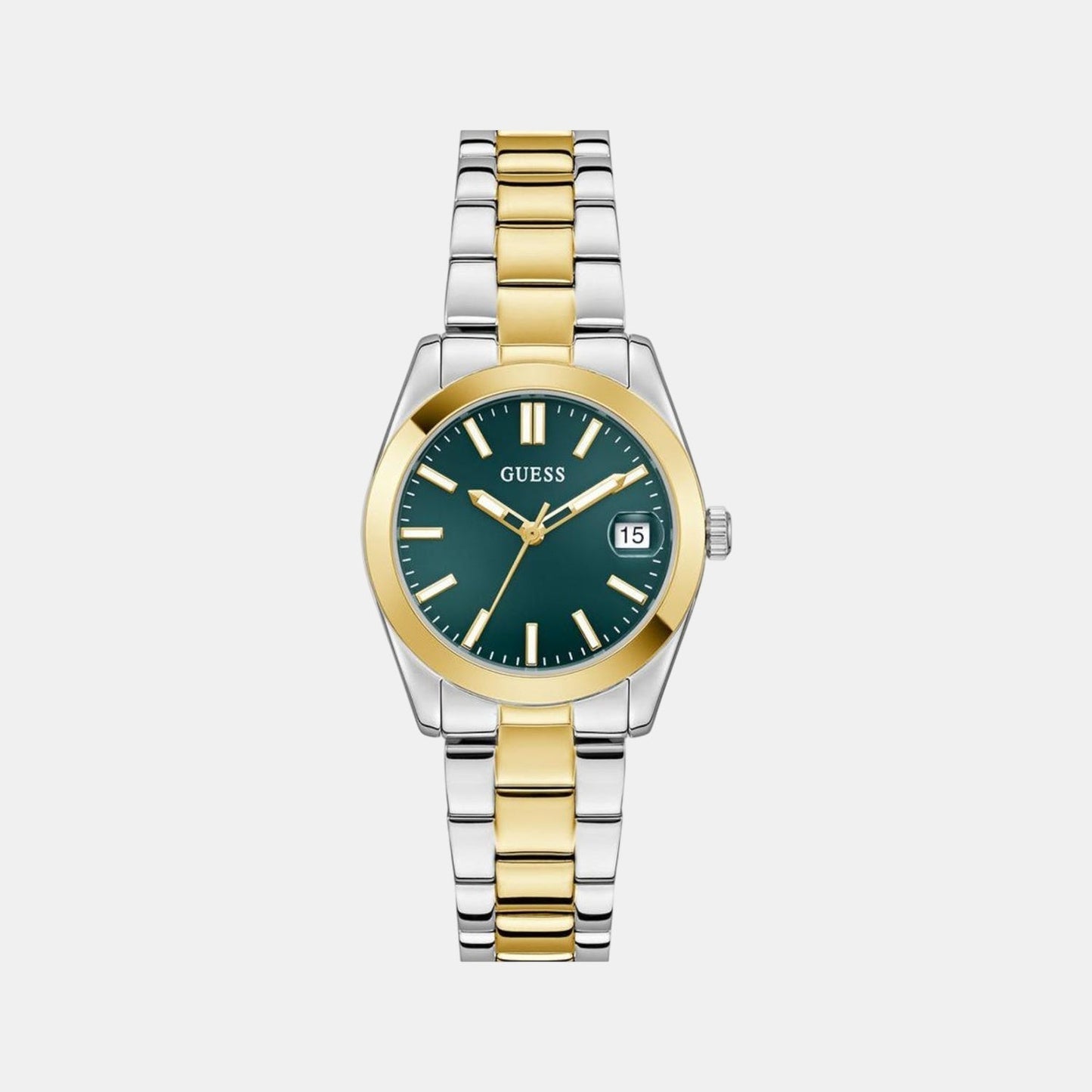 Gd Alice Women Quartz Green Dial Analog Stainless Steel Watch Gw0934L3