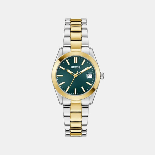 Gd Alice Women Quartz Green Dial Analog Stainless Steel Watch Gw0934L3