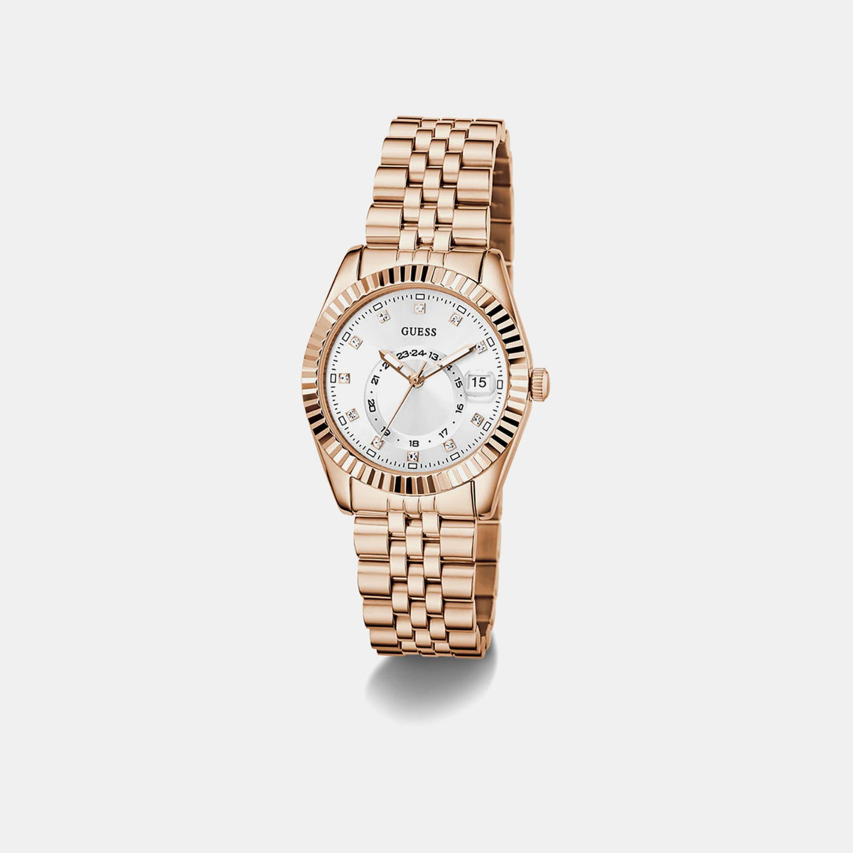 Gd Jada Women Quartz White Dial Analog Stainless Steel Watch Gw0936L4
