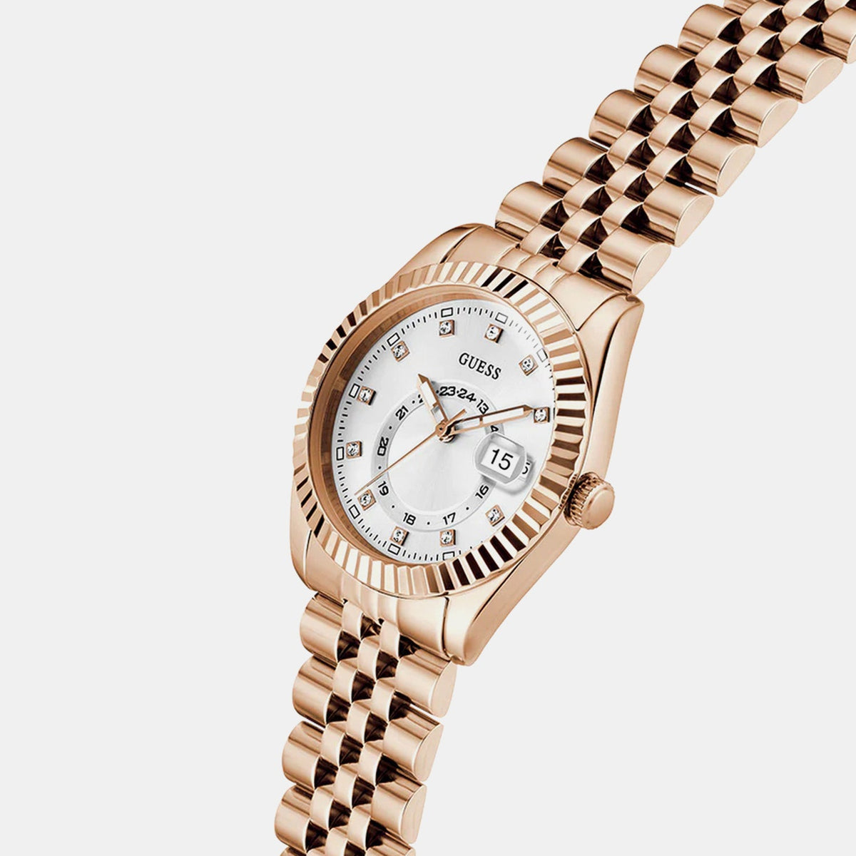 Gd Jada Women Quartz White Dial Analog Stainless Steel Watch Gw0936L4