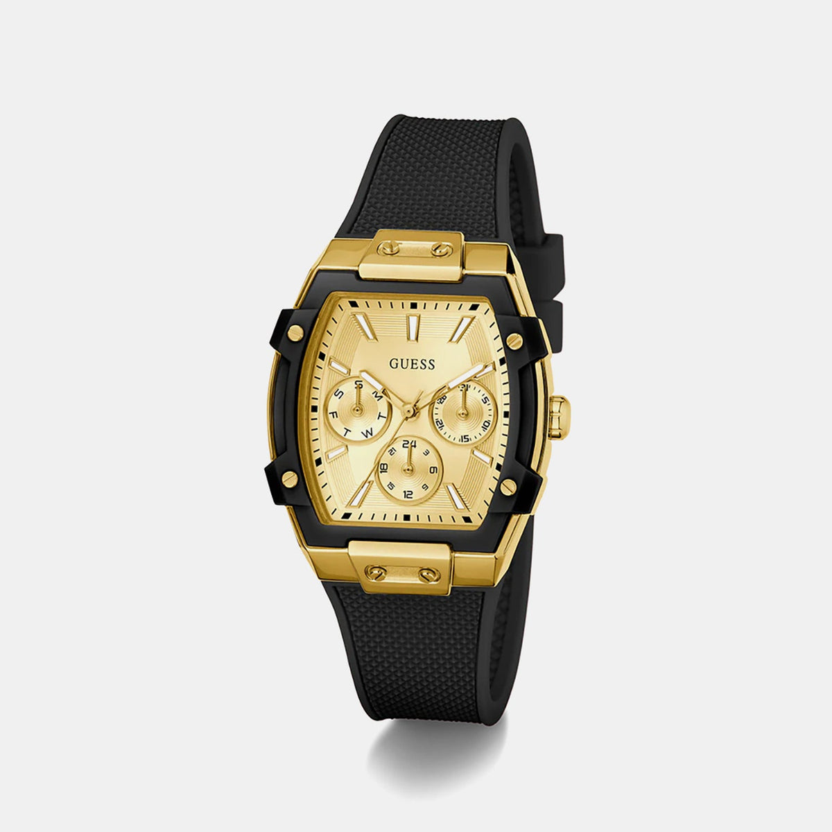 Gt Phoenix Women Quartz Champagne Dial Multi-Function Silicone Watch Gw0945L2