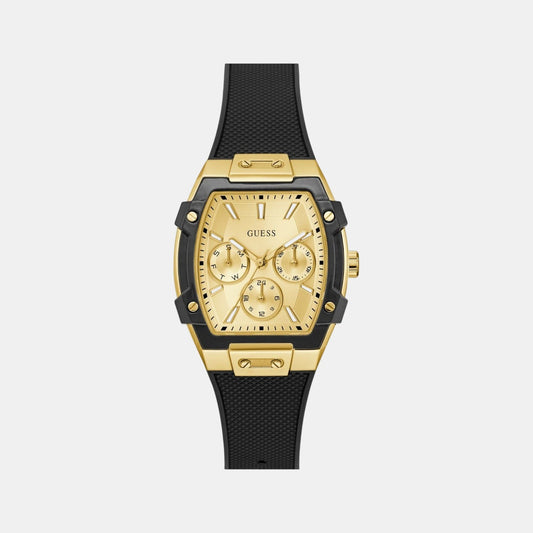 Gt Phoenix Women Quartz Champagne Dial Multi-Function Silicone Watch Gw0945L2