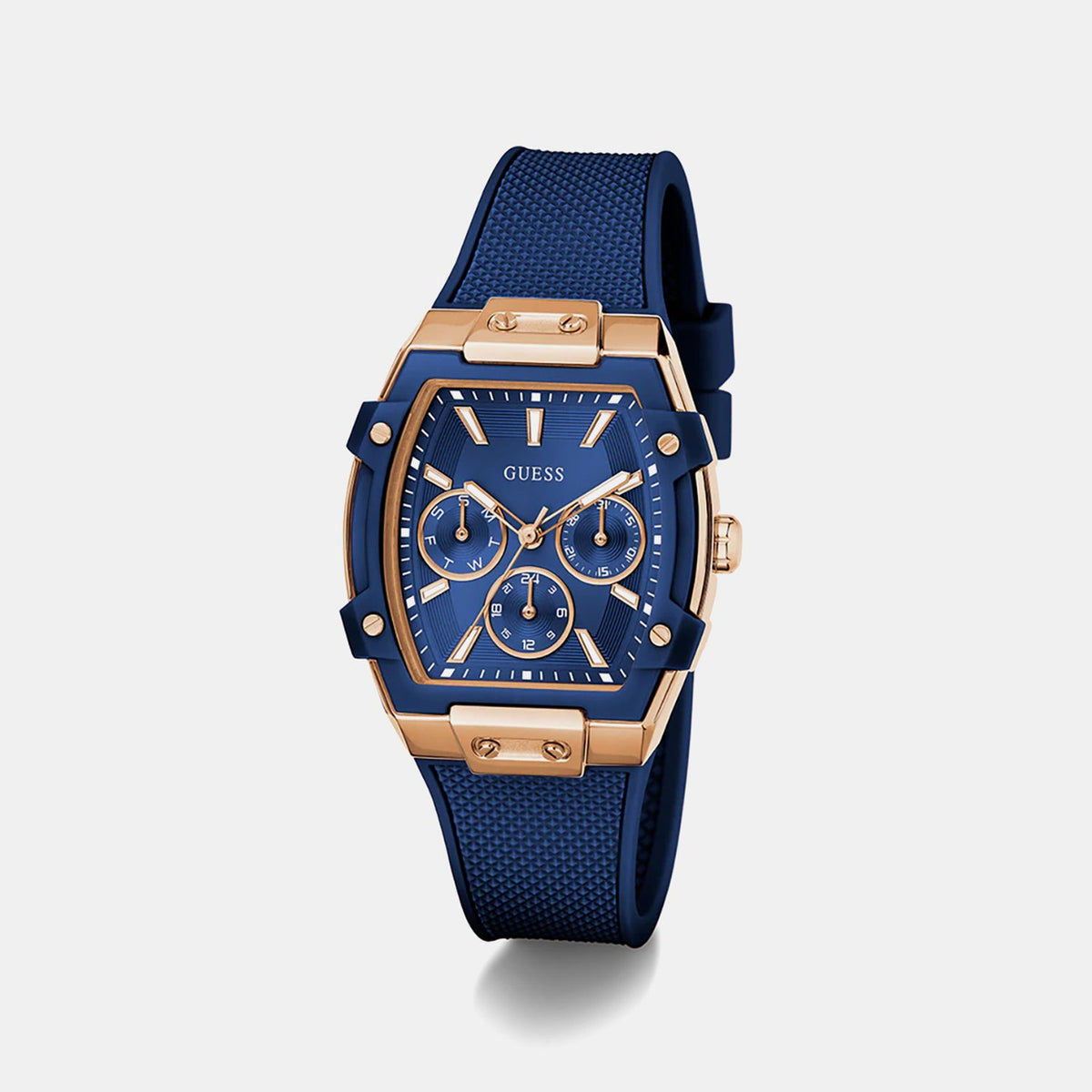 Gt Phoenix Women Quartz Blue Dial Multi-Function Silicone Watch Gw0945L4