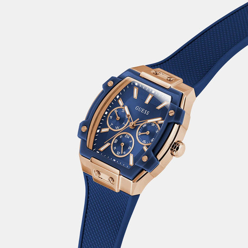 Gt Phoenix Women Quartz Blue Dial Multi-Function Silicone Watch Gw0945L4