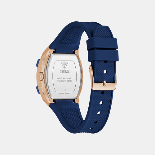 Gt Phoenix Women Quartz Blue Dial Multi-Function Silicone Watch Gw0945L4