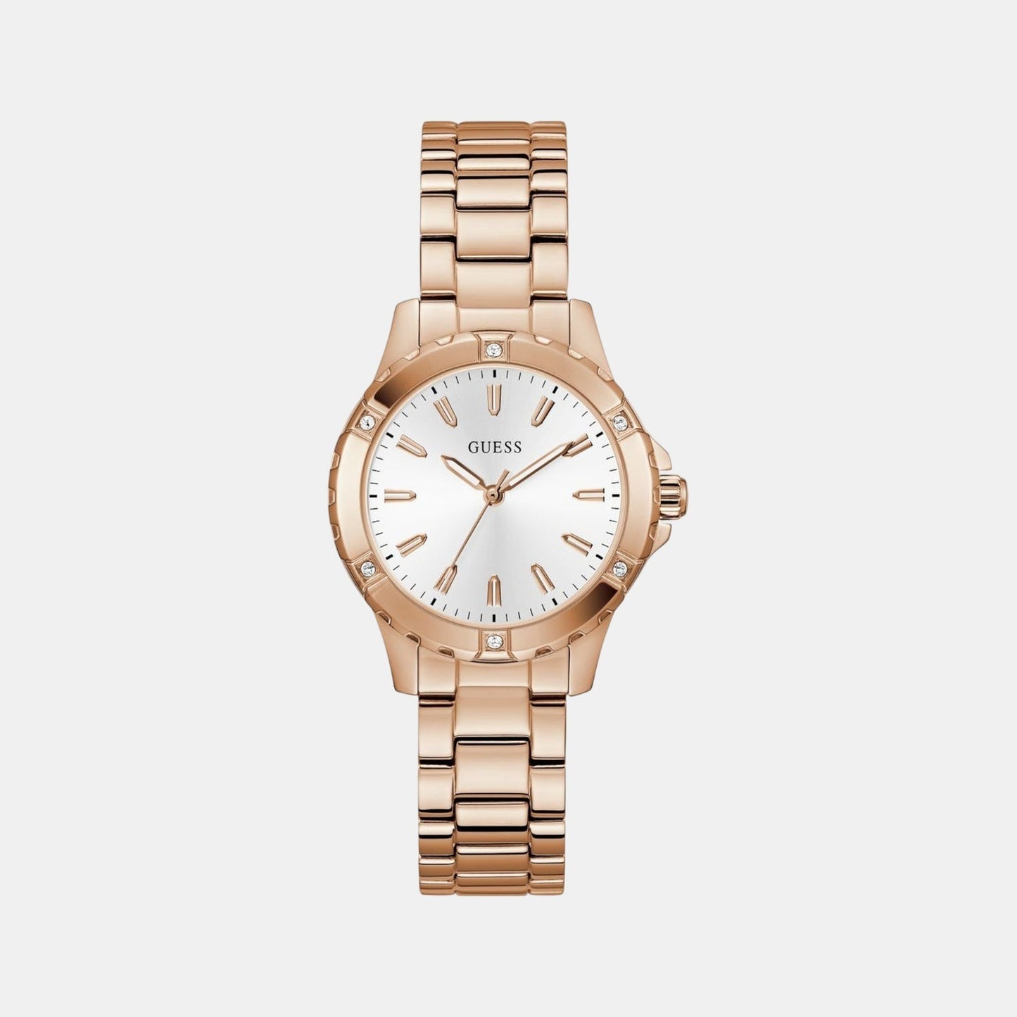 Gs Mist Women Quartz White Dial Analog Stainless Steel Watch Gw0948L5