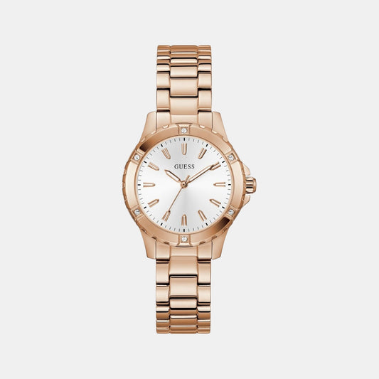 Gs Mist Women Quartz White Dial Analog Stainless Steel Watch Gw0948L5