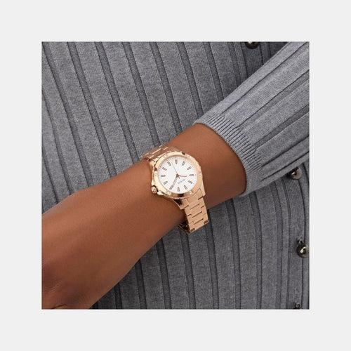 Gs Mist Women Quartz White Dial Analog Stainless Steel Watch Gw0948L5