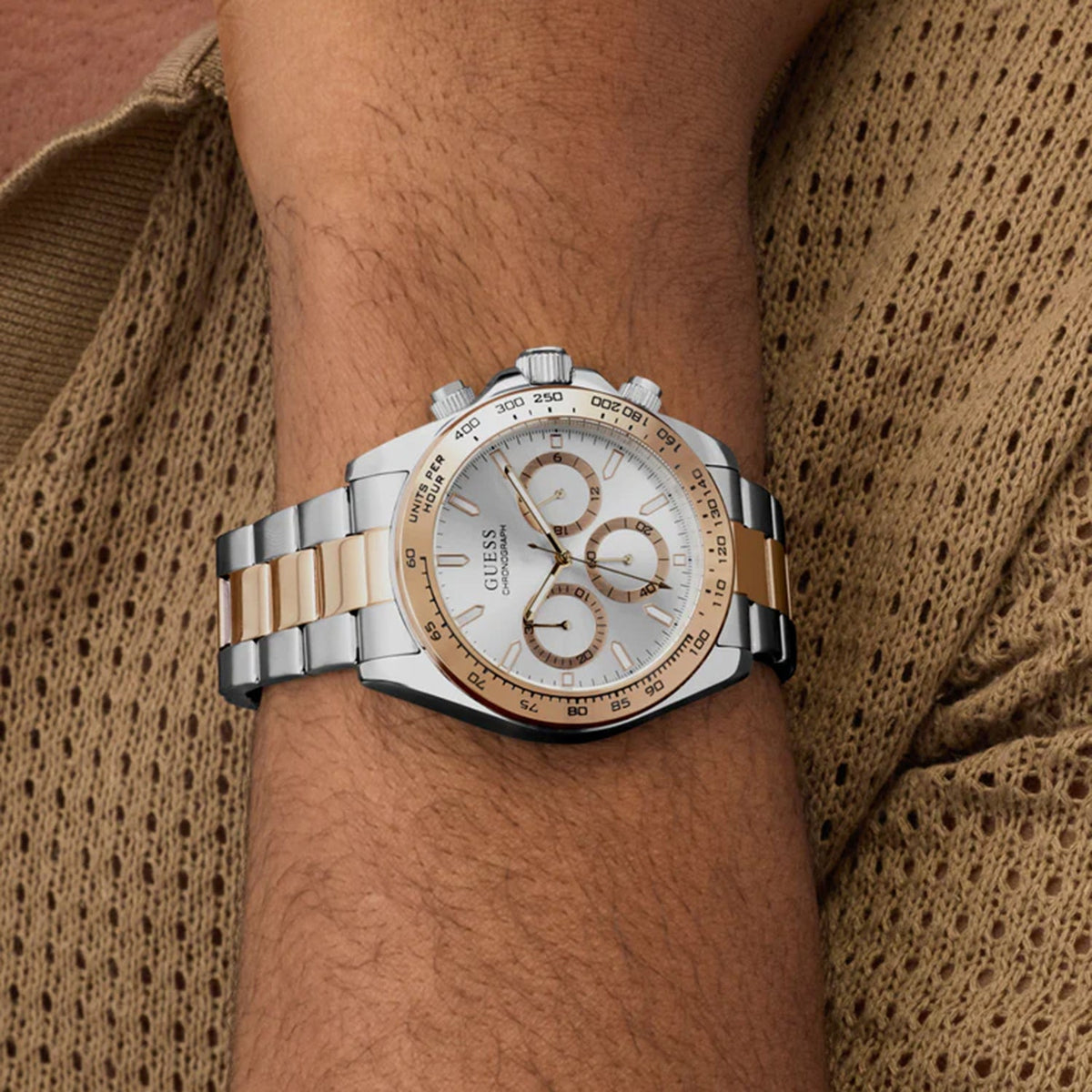 Gs Arthur Men Quartz Silver Dial Chronograph Stainless Steel Watch Gw1058G6