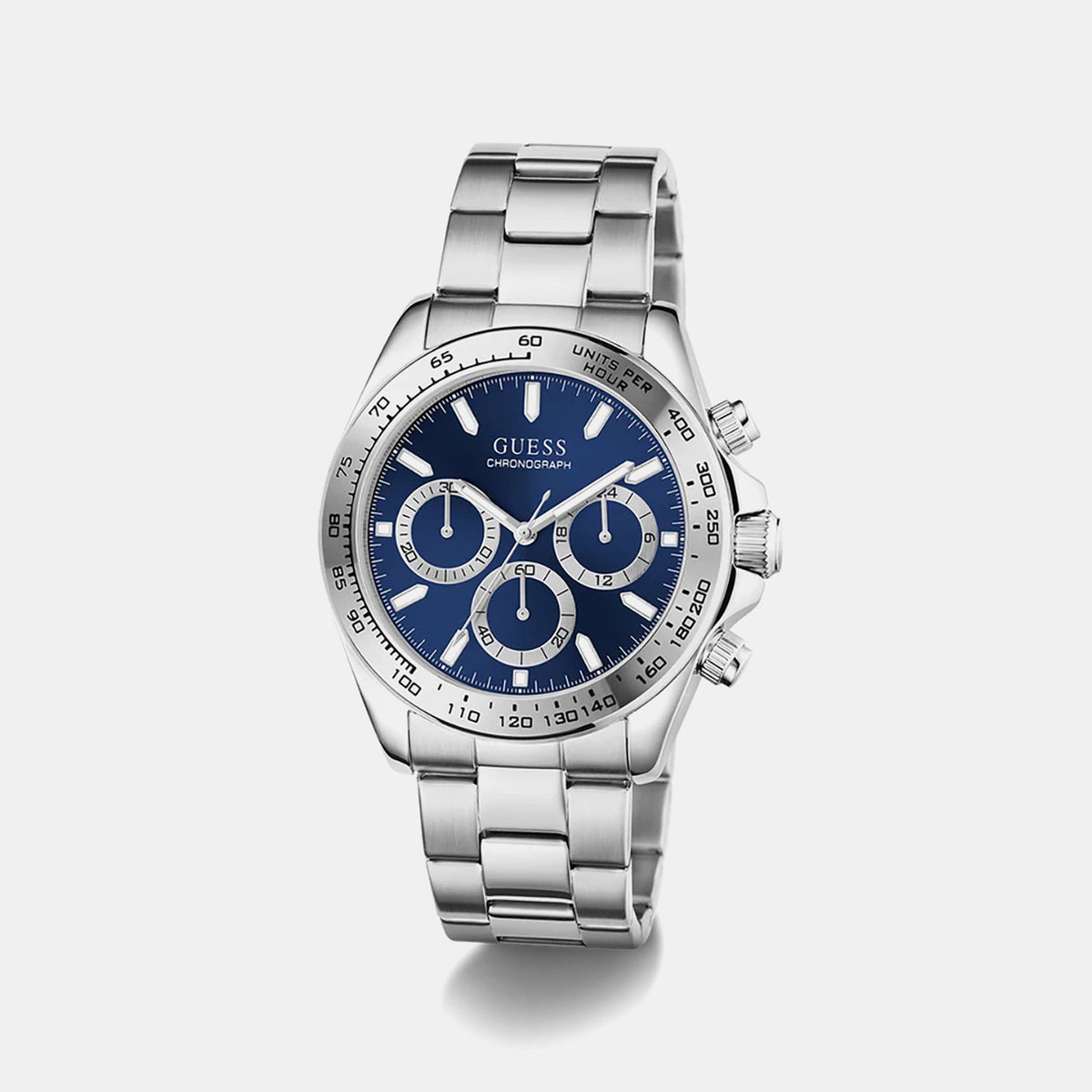 Arthur Men Quartz Blue Dial Chronograph Stainless Steel Watch Gw1058G7