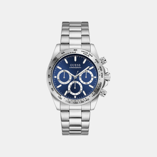 Arthur Men Quartz Blue Dial Chronograph Stainless Steel Watch Gw1058G7