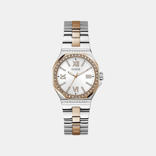 Empress Women Quartz Silver Dial Analog Stainless Steel Watch GW1095L5