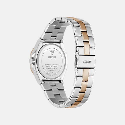 Empress Women Quartz Silver Dial Analog Stainless Steel Watch GW1095L5