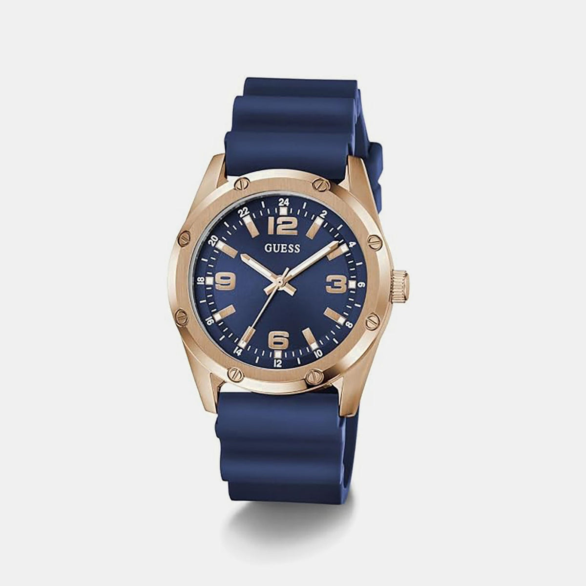 Men Quartz Blue Dial Analog Silicone Watch GW1134G5