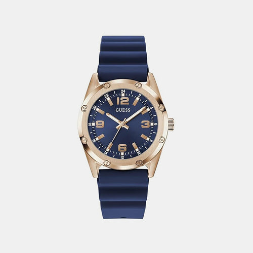 Men Quartz Blue Dial Analog Silicone Watch GW1134G5