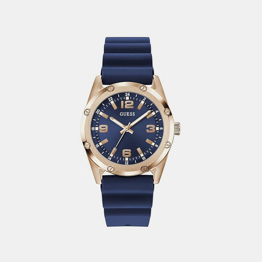Men Quartz Blue Dial Analog Silicone Watch GW1134G5