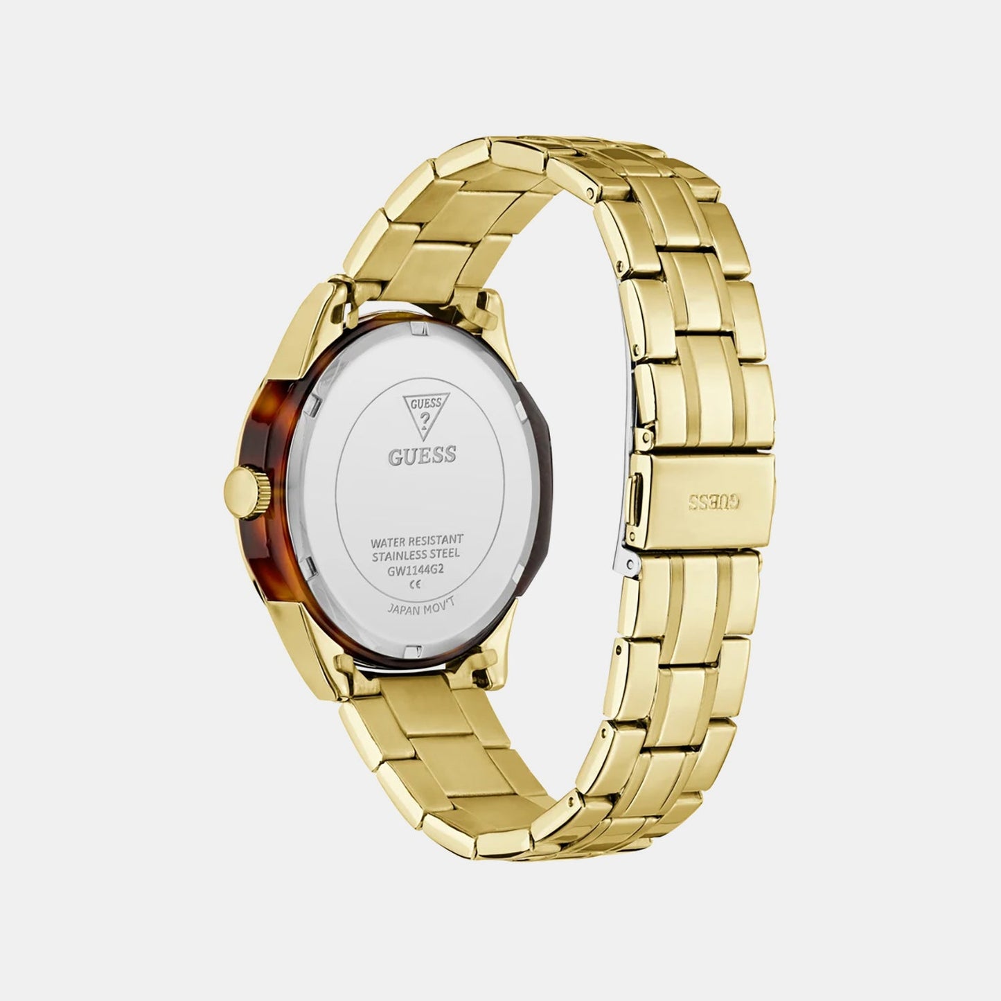 Dress Men Quartz Brown Dial Multi-Function Stainless Steel Watch GW1144G2