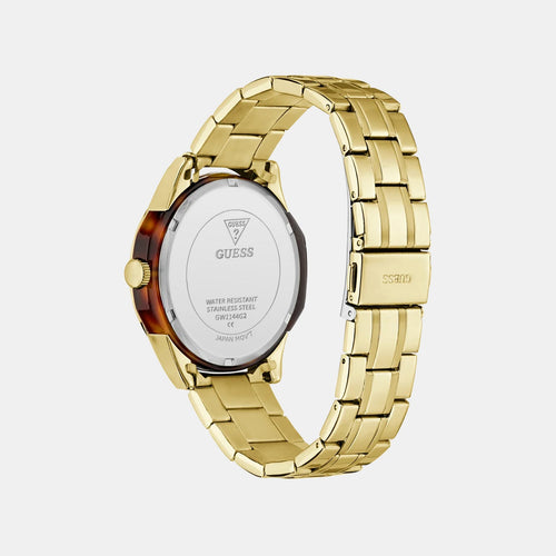 Dress Men Quartz Brown Dial Multi-Function Stainless Steel Watch GW1144G2