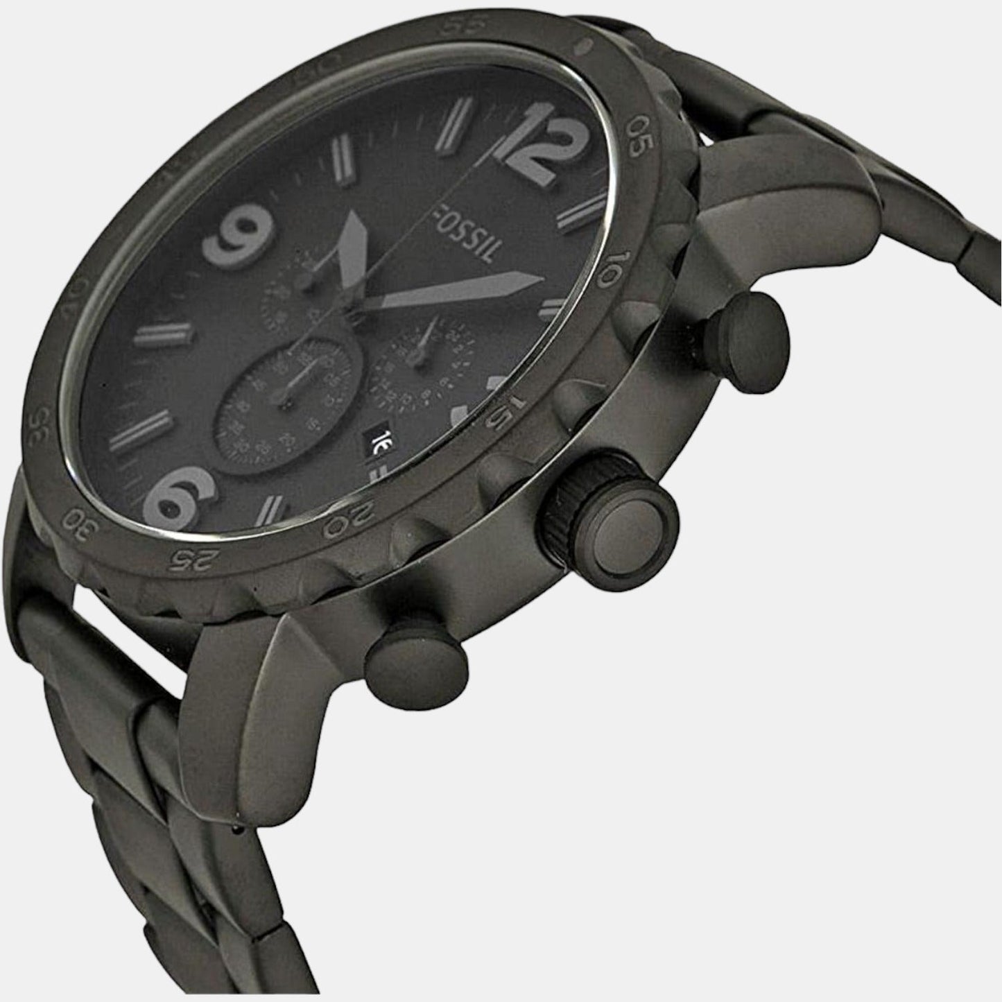 Nate Men Quartz Black Dial Chronograph Stainless Steel Watch JR1401